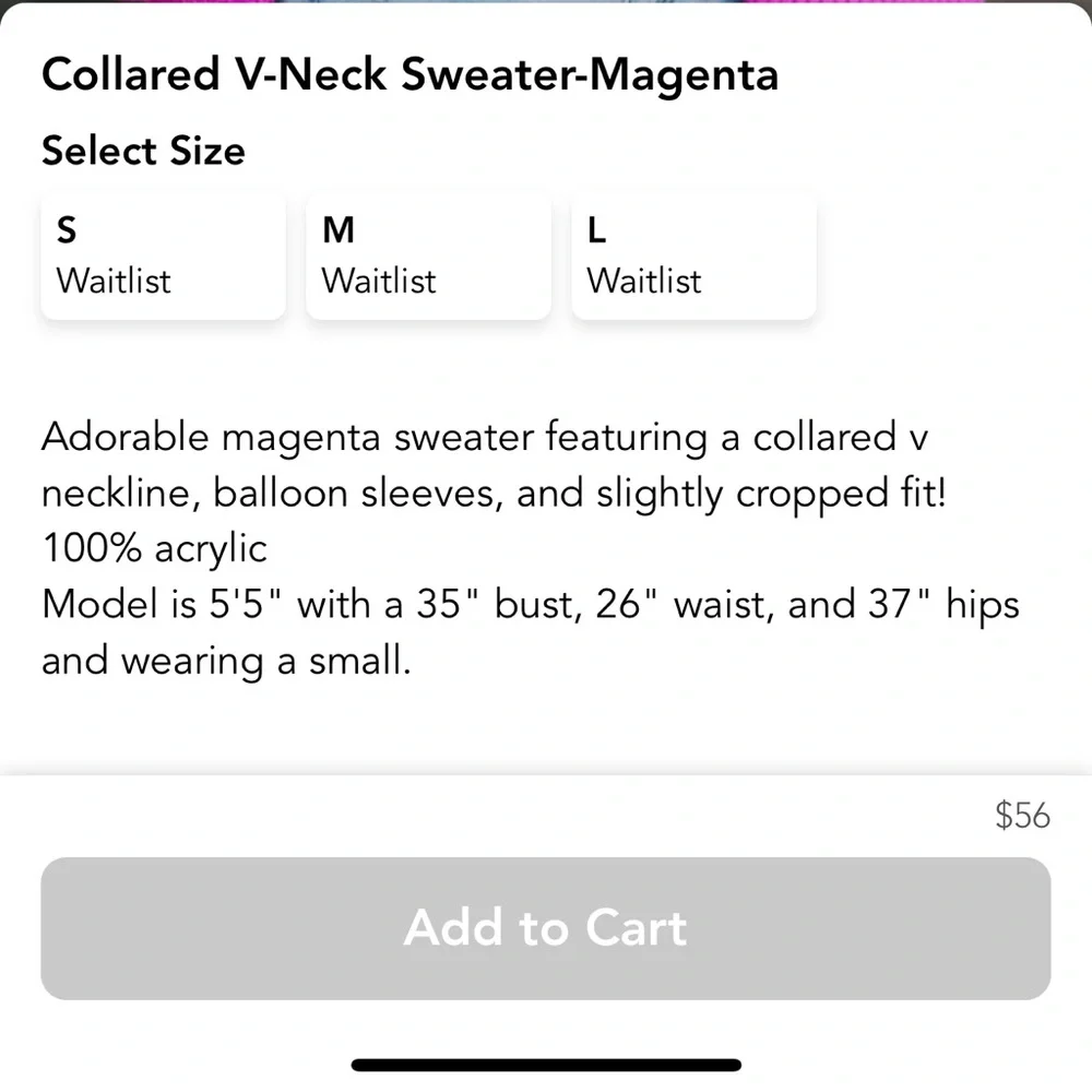 Magenta sweater - Picture 8 of 8